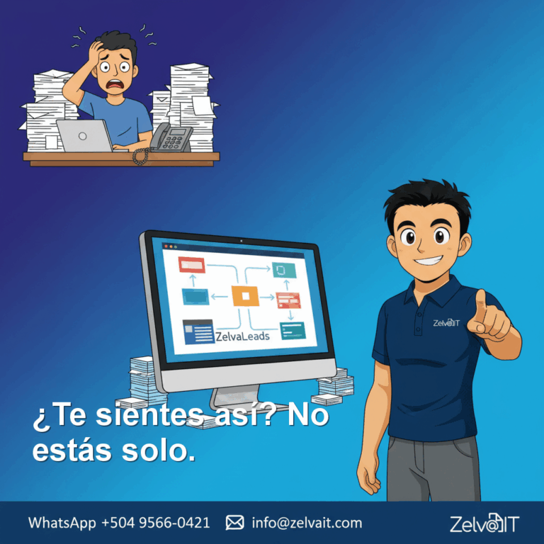 ¿Tu negocio ya está al borde del colapso por tantas tareas? Tranquilo, que ZelvaLeads llegó a salvar el día